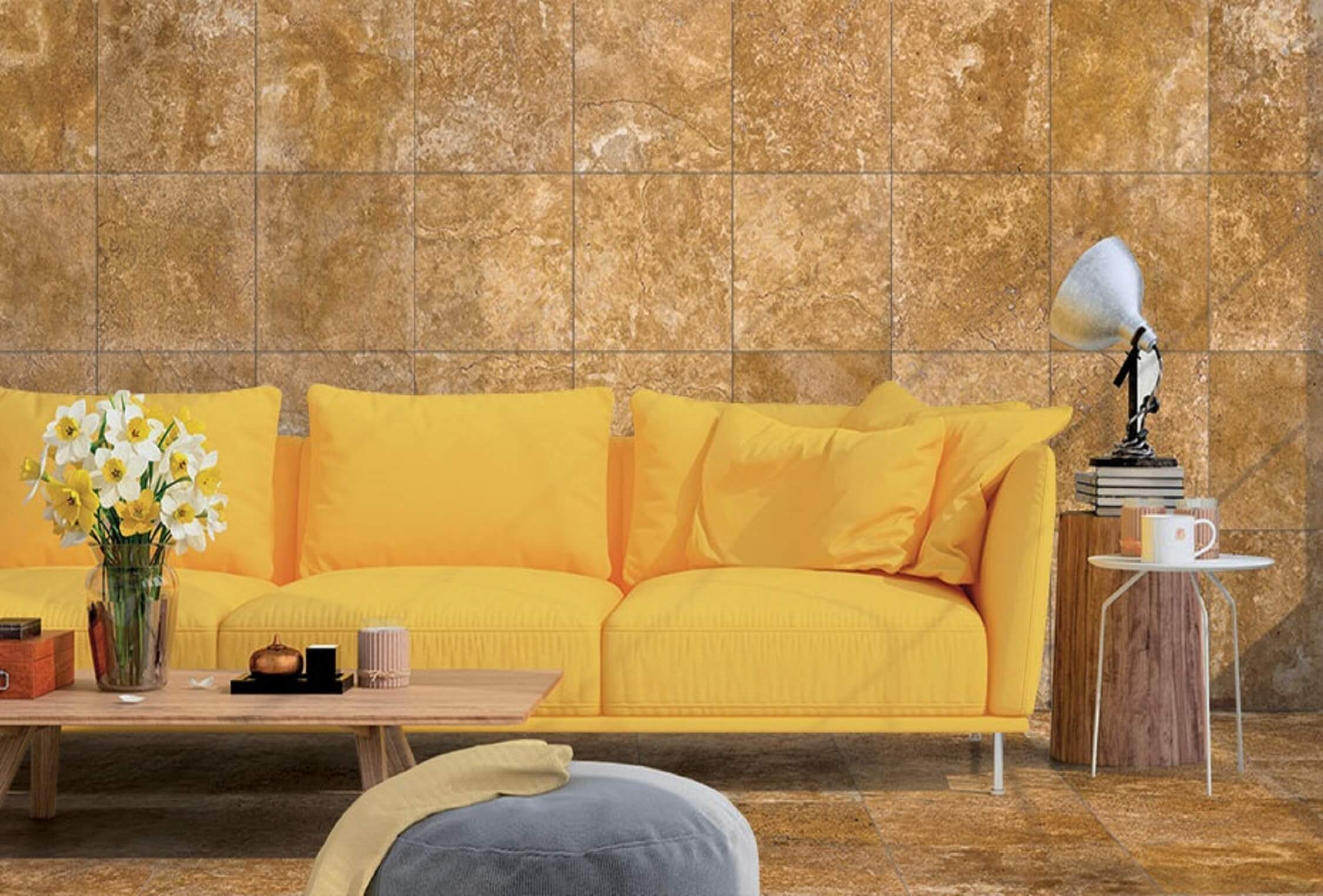 INSPIRATION: Living / Interior Walls / Travertine / Gold Travertine / Tania Golden Age